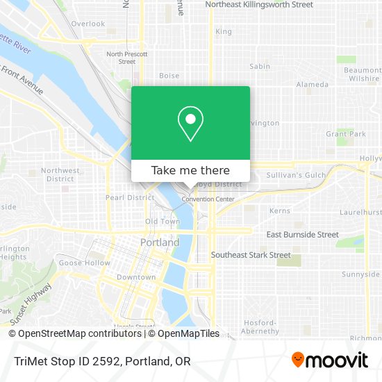 TriMet Stop ID 2592 map