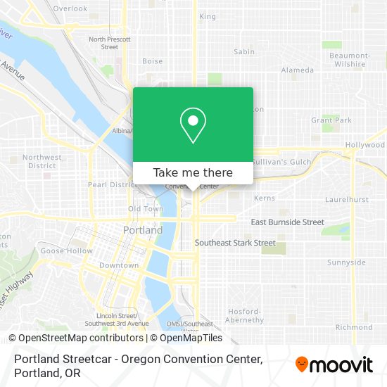 Portland Streetcar - Oregon Convention Center map