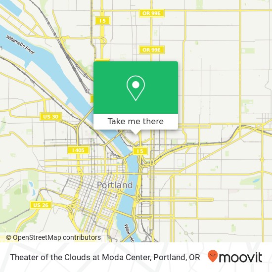 Theater of the Clouds at Moda Center map