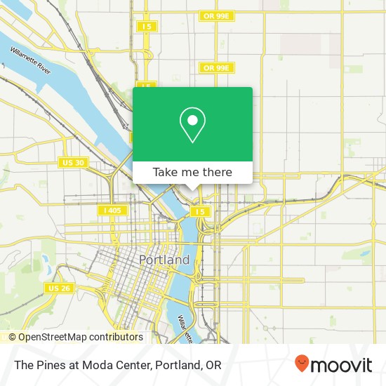 The Pines at Moda Center map