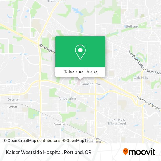 Kaiser Westside Hospital map