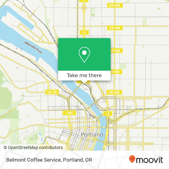 Mapa de Belmont Coffee Service