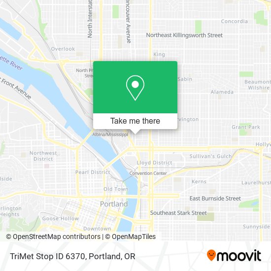 Mapa de TriMet Stop ID 6370