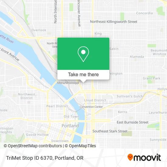 TriMet Stop ID 6370 map