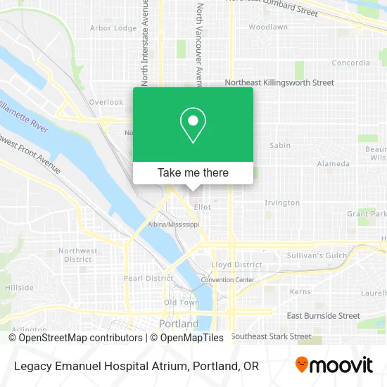 Mapa de Legacy Emanuel Hospital Atrium
