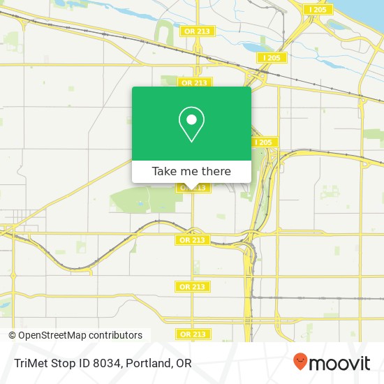 Mapa de TriMet Stop ID 8034