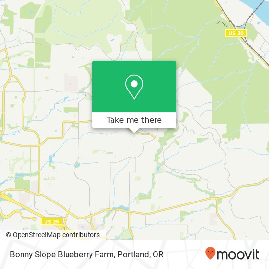 Bonny Slope Blueberry Farm map