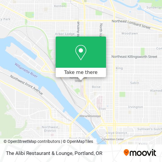 The Alibi Restaurant & Lounge map