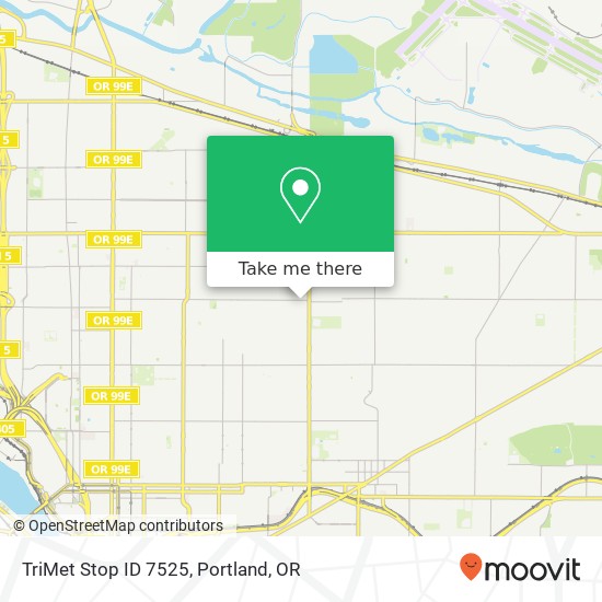 Mapa de TriMet Stop ID 7525