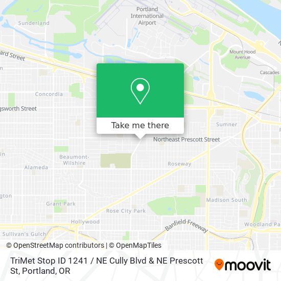 TriMet Stop ID 1241 / NE Cully Blvd & NE Prescott St map