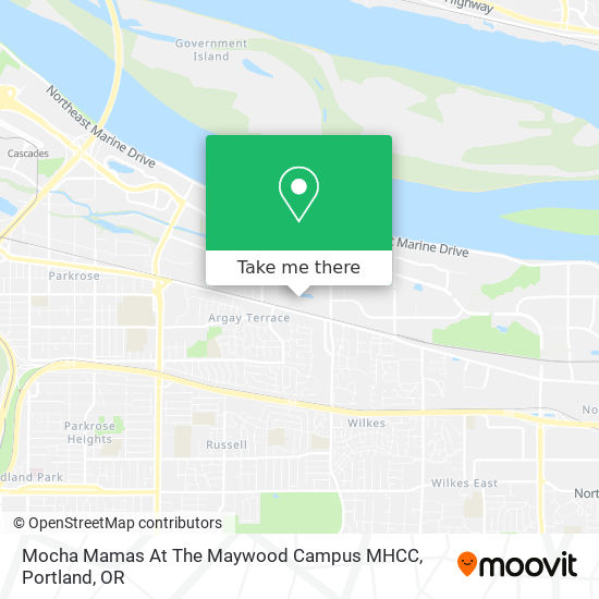Mapa de Mocha Mamas At The Maywood Campus MHCC