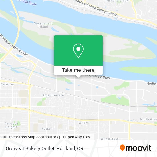 Mapa de Oroweat Bakery Outlet