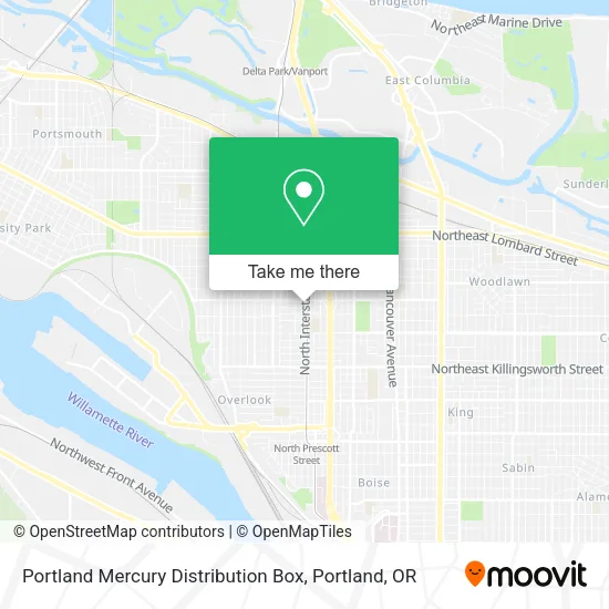 Portland Mercury Distribution Box map
