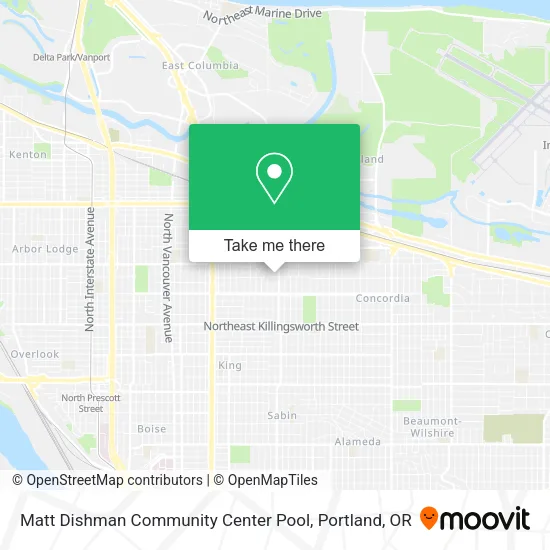 Matt Dishman Community Center Pool map