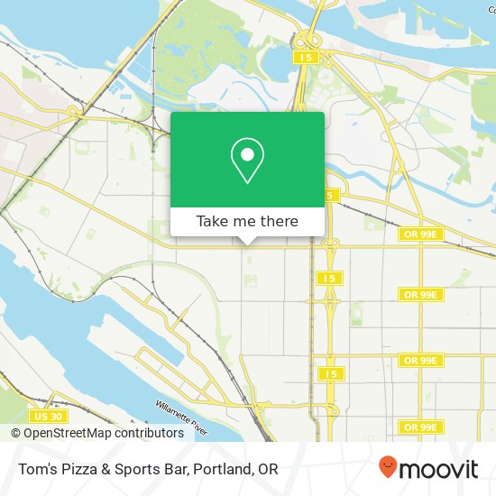 Mapa de Tom's Pizza & Sports Bar