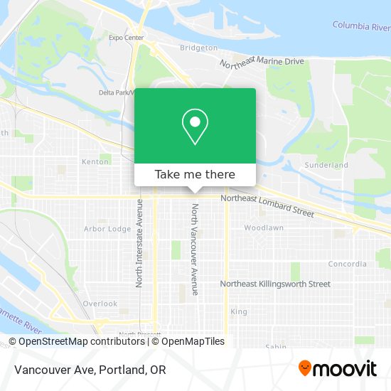 Mapa de Vancouver Ave