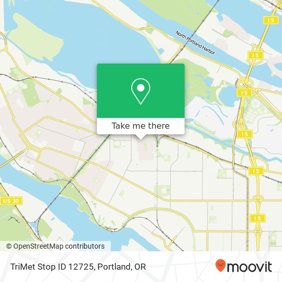 TriMet Stop ID 12725 map