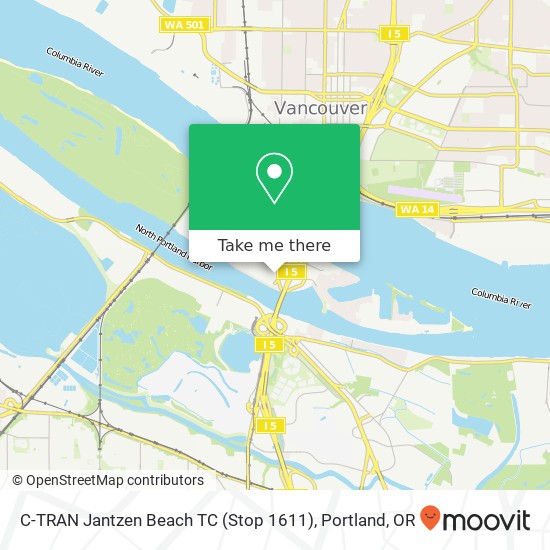 Mapa de C-TRAN Jantzen Beach TC (Stop 1611)
