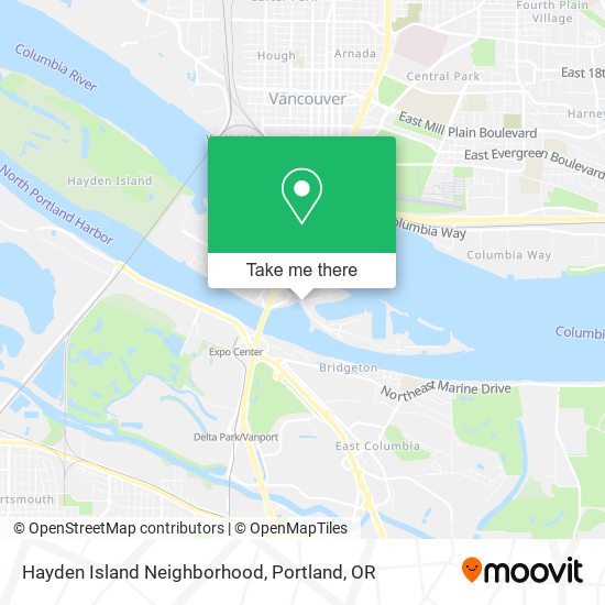 Mapa de Hayden Island Neighborhood