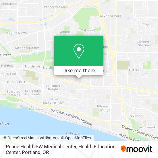 Peace Health SW Medical Center, Health Education Center map