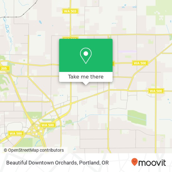 Beautiful Downtown Orchards map