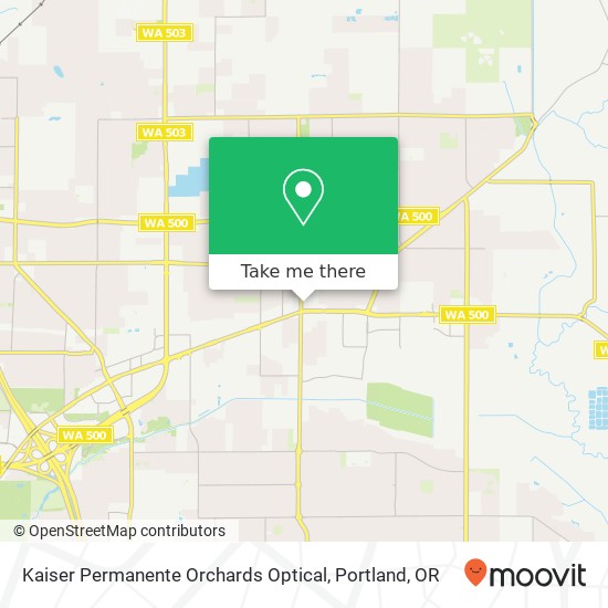 Kaiser Permanente Orchards Optical map