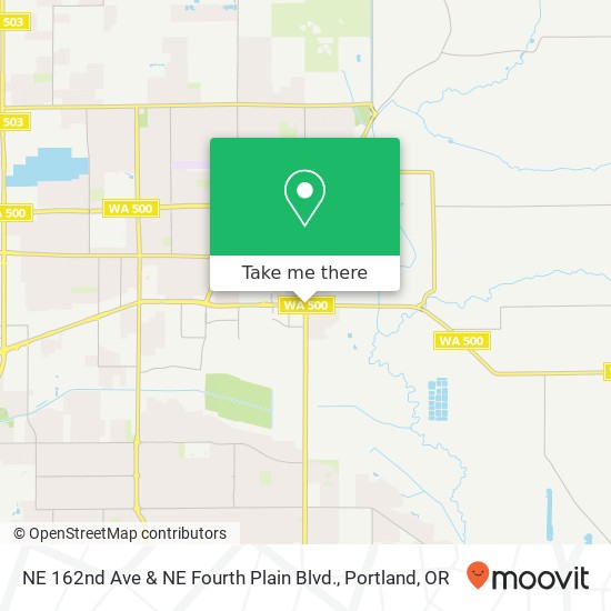 Mapa de NE 162nd Ave & NE Fourth Plain Blvd.