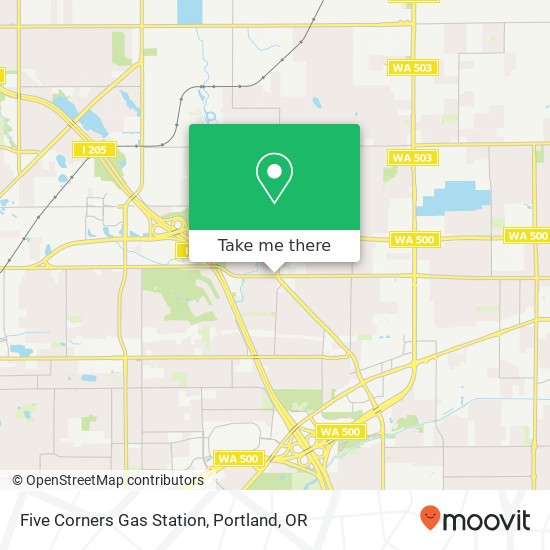 Five Corners Gas Station map
