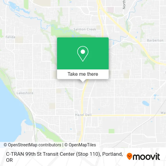 C-TRAN 99th St Transit Center (Stop 110) map