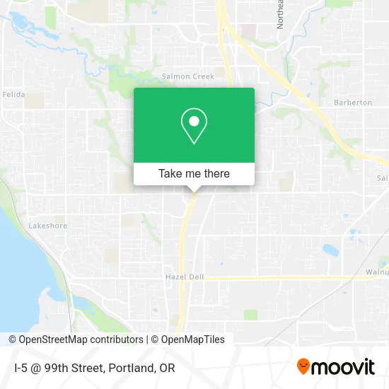 I-5 @ 99th Street map