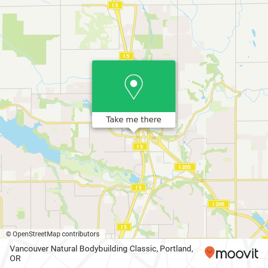 Mapa de Vancouver Natural Bodybuilding Classic