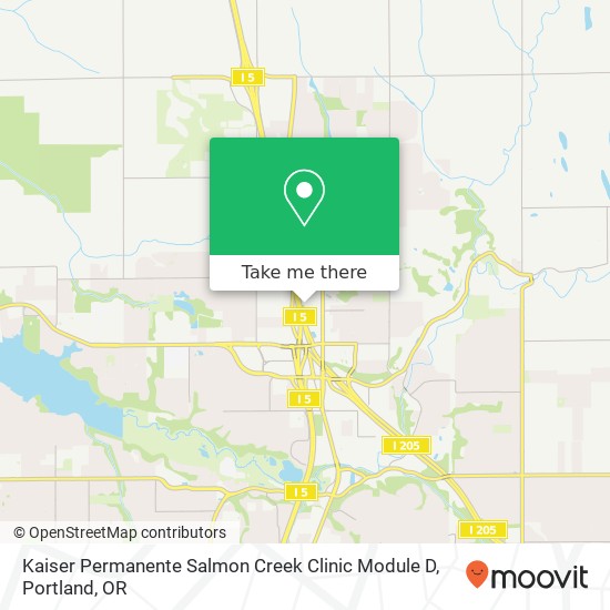 Mapa de Kaiser Permanente Salmon Creek Clinic Module D