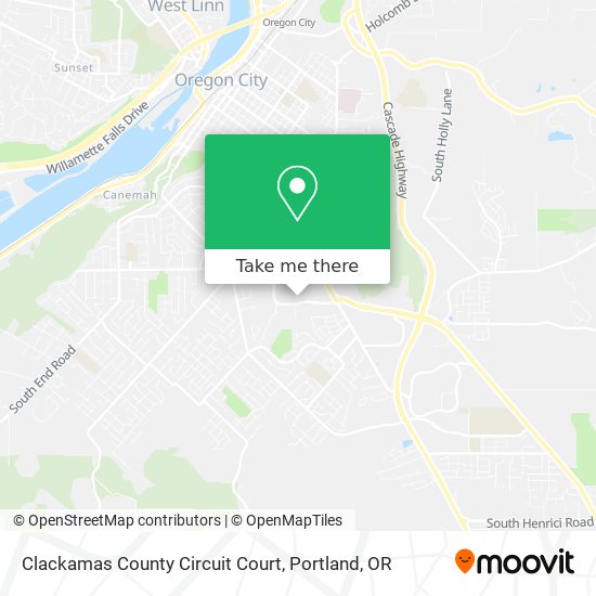 Clackamas County Circuit Court map