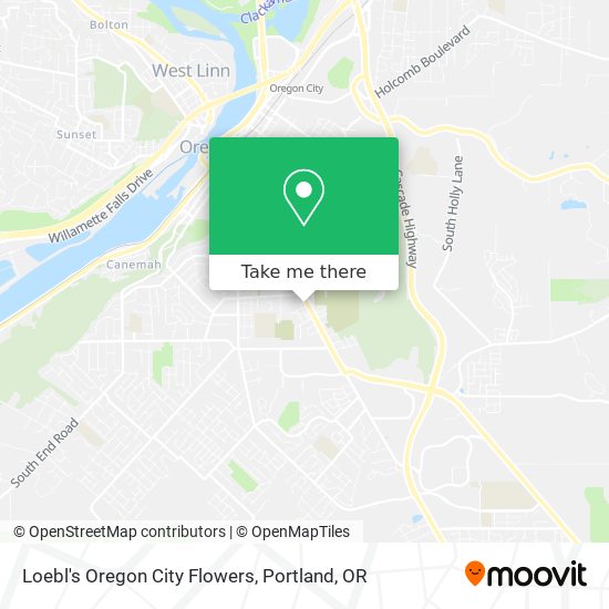 Loebl's Oregon City Flowers map