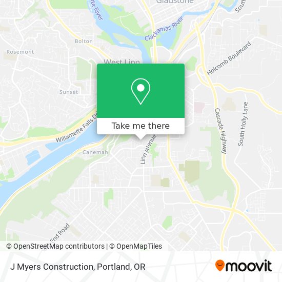 J Myers Construction map