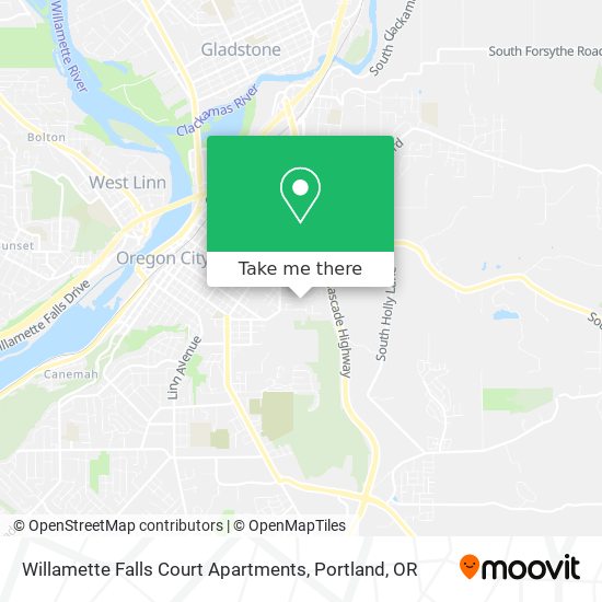 Willamette Falls Court Apartments map