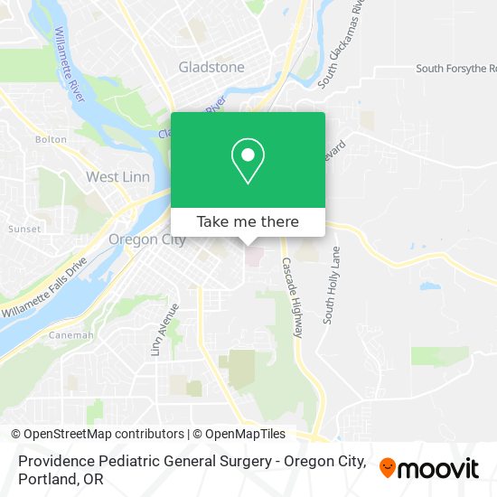 Mapa de Providence Pediatric General Surgery - Oregon City