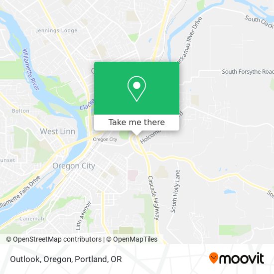 Mapa de Outlook, Oregon