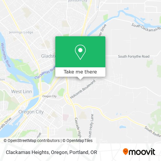 Clackamas Heights, Oregon map