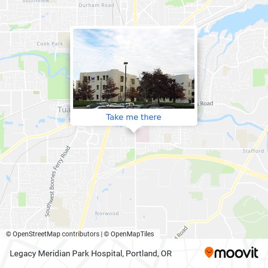 Mapa de Legacy Meridian Park Hospital