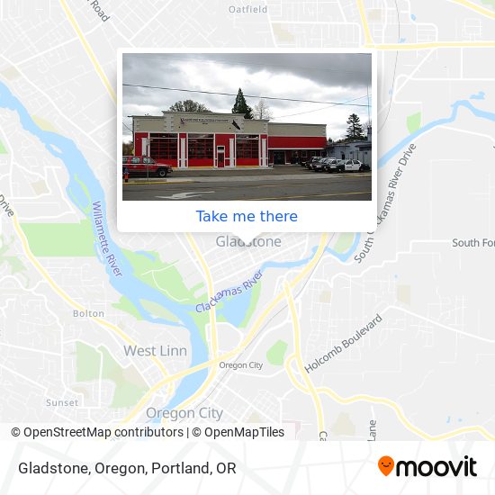 Mapa de Gladstone, Oregon