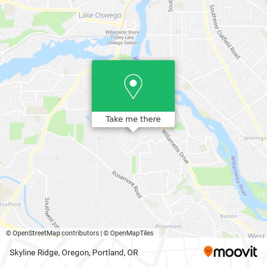 Skyline Ridge, Oregon map