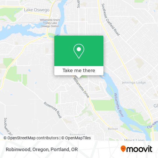 Robinwood, Oregon map