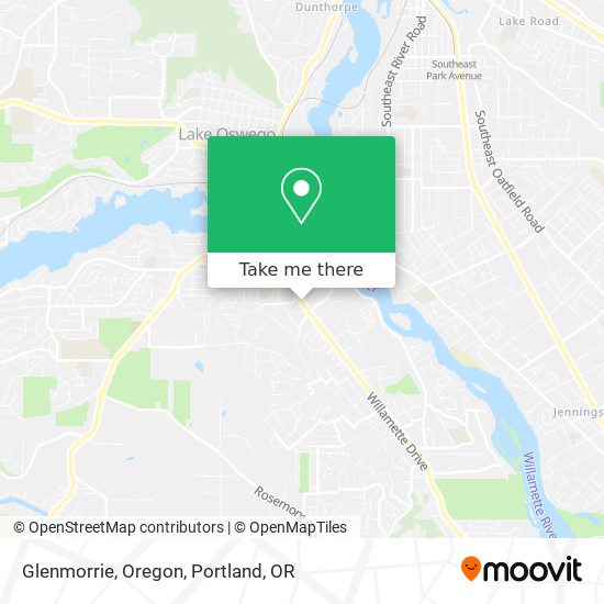 Glenmorrie, Oregon map