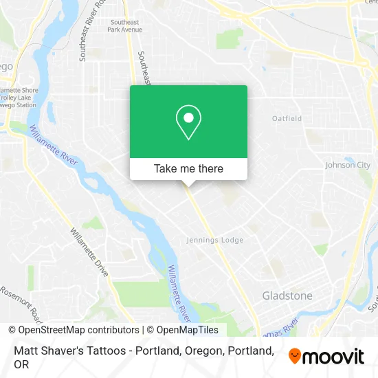 Mapa de Matt Shaver's Tattoos - Portland, Oregon