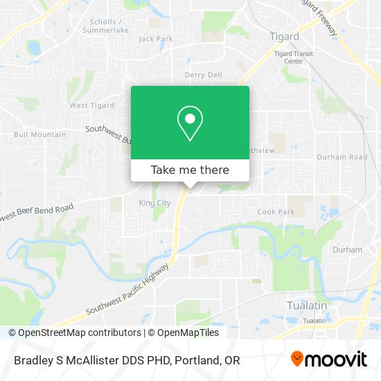 Bradley S McAllister DDS PHD map