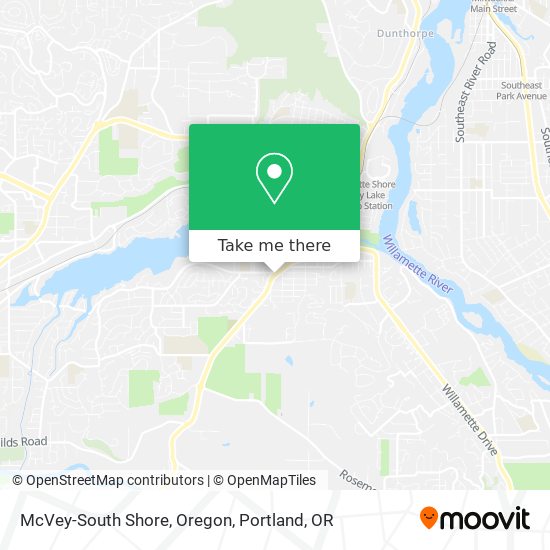 McVey-South Shore, Oregon map