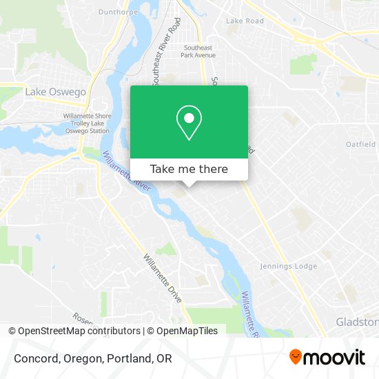 Concord, Oregon map