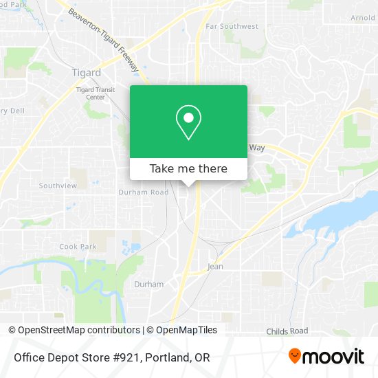 Mapa de Office Depot Store #921