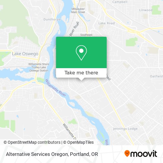 Alternative Services Oregon map